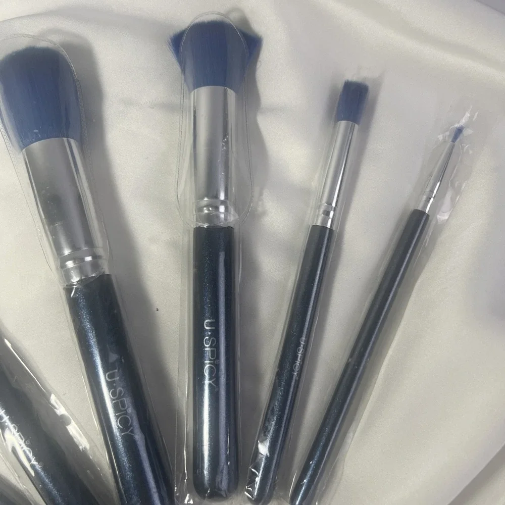 U-SPICY Makeup Brush Lot Of 7 Blue‎ Sparkle